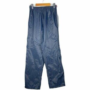 K Way Women's Vintage Retro Navy High Rise Windbreaker Side Zip Pants US 6